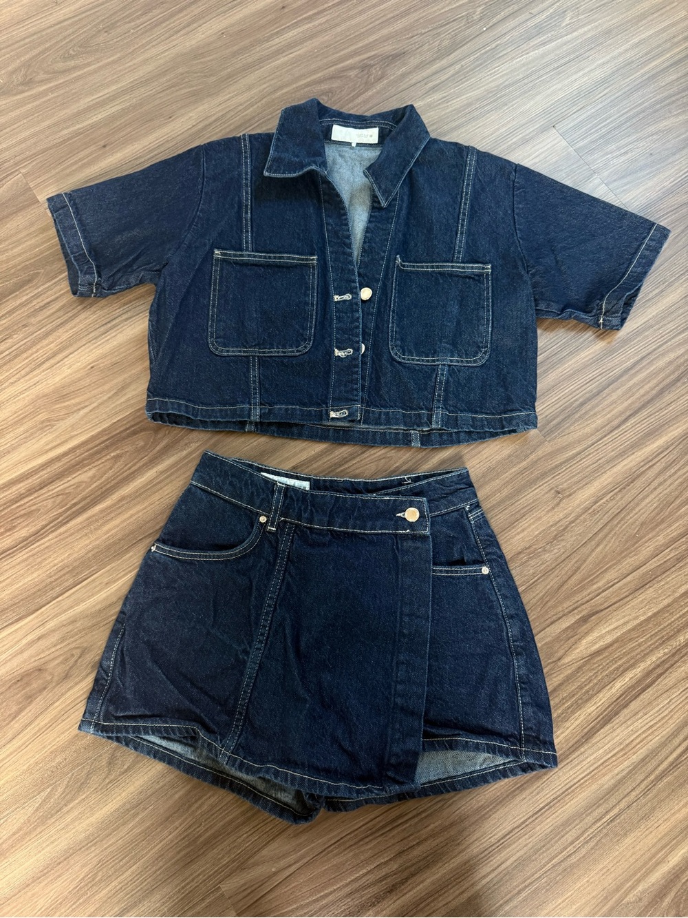 Zara Two Piece Denim Set